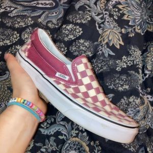 Vans checkered slip ons!